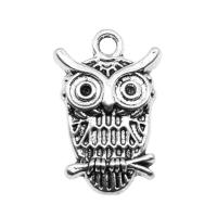 Tibetan Style Animal Pendants, Owl, plated, vintage & Unisex, more colors for choice, nickel, lead & cadmium free, 20mm, Sold By PC