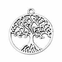 Tibetan Style Pendants, Tree, plated, vintage & Unisex, more colors for choice, nickel, lead & cadmium free, 25x25mm, Sold By PC