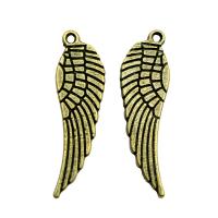 Wing Shaped Tibetan Style Pendants, plated, vintage & Unisex, more colors for choice, nickel, lead & cadmium free, 9x31mm, Sold By PC
