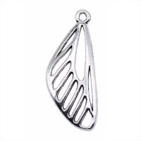 Wing Shaped Zinc Alloy Pendants antique silver color plated vintage & Unisex & hollow nickel lead & cadmium free Sold By PC