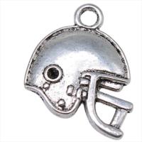 Zinc Alloy Pendants Helmet antique silver color plated vintage & Unisex nickel lead & cadmium free Sold By PC