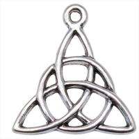 Zinc Alloy Pendants Triangle antique silver color plated vintage & Unisex nickel lead & cadmium free Sold By PC