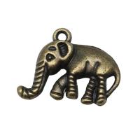 Tibetan Style Animal Pendants, Elephant, plated, vintage & Unisex, more colors for choice, nickel, lead & cadmium free, 20x16x4mm, Sold By PC