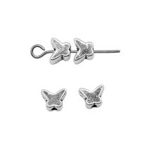Zinc Alloy Jewelry Beads Butterfly antique silver color plated vintage & DIY nickel lead & cadmium free Sold By PC