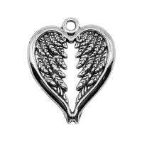 Wing Shaped Zinc Alloy Pendants antique silver color plated vintage & Unisex nickel lead & cadmium free Sold By PC