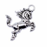Zinc Alloy Animal Pendants Horse antique silver color plated vintage & Unisex nickel lead & cadmium free Sold By PC