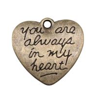 Tibetan Style Heart Pendants, plated, vintage & Unisex, more colors for choice, nickel, lead & cadmium free, 20x21mm, Sold By PC