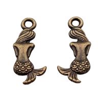 Tibetan Style Pendants, Mermaid, plated, vintage & Unisex, more colors for choice, nickel, lead & cadmium free, 7x20mm, Sold By PC