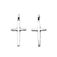 Tibetan Style Cross Pendants, antique silver color plated, vintage & Unisex, nickel, lead & cadmium free, 8x17mm, Sold By PC