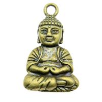 Tibetan Style Pendants, Buddha, plated, vintage & Unisex, more colors for choice, nickel, lead & cadmium free, 23x39mm, Sold By PC