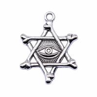 Zinc Alloy Pendants Hexagram silver color plated fashion jewelry silver color nickel lead & cadmium free Sold By PC