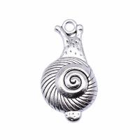 Tibetan Style Pendants, Snail, silver color plated, fashion jewelry, silver color, nickel, lead & cadmium free, 32x17mm, Sold By PC