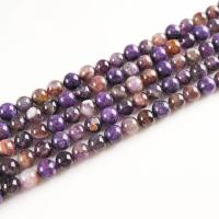 Natural Charoite Beads Round polished DIY purple Sold Per 14.96 Inch Strand