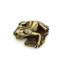 Brass Decoration, Frog, antique brass color plated, nickel, lead & cadmium free, 50x40mm, Sold By PC