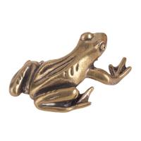Brass Decoration, Frog, antique brass color plated, nickel, lead & cadmium free, 33x45mm, Sold By PC