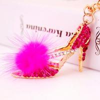 Zinc Alloy Key Clasp with Czech Rhinestone Shoes high quality plated fashion jewelry & Unisex Sold By PC