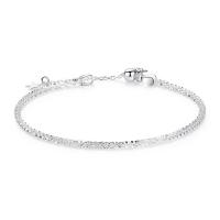 925 Sterling Silver Bangle Bracelet with 1.18 inch extender chain plated for woman Length Approx 6.29 Inch Sold By PC