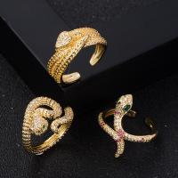 Brass Cuff Finger Ring 18K gold plated Unisex & micro pave cubic zirconia nickel lead & cadmium free 20mm Sold By PC