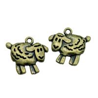 Tibetan Style Animal Pendants, Sheep, plated, more colors for choice, 18x16mm, Sold By PC