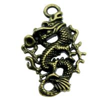 Zinc Alloy Animal Pendants Dragon plated Sold By PC