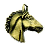 Tibetan Style Animal Pendants, Horse, plated, more colors for choice, 52x51mm, Sold By PC