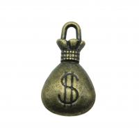 Tibetan Style Pendants, Money Bag, plated, more colors for choice, 17x10mm, Sold By PC