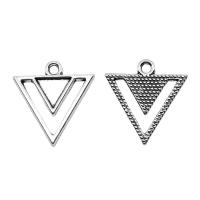 Tibetan Style Pendants, Triangle, plated, silver color, 18x19mm, Sold By PC