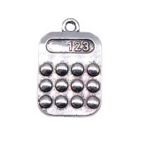 Tibetan Style Pendants, Calculator, plated, silver color, 24x15mm, Sold By PC