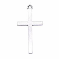 Zinc Alloy Cross Pendants plated DIY silver color Sold By PC