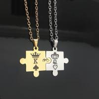 Couple Necklace 304 Stainless Steel Vacuum Plating cross chain & Unisex 10-50mm Length Approx 45 cm Sold By PC