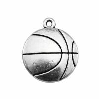 Zinc Alloy Pendants Basketball antique silver color plated vintage & Unisex nickel lead & cadmium free Sold By PC