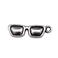 Tibetan Style Pendants, Glasses, antique silver color plated, vintage & Unisex, nickel, lead & cadmium free, 21x7mm, Sold By PC