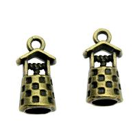 Tibetan Style Pendants, plated, vintage & Unisex, more colors for choice, nickel, lead & cadmium free, 9x17x8mm, Sold By PC