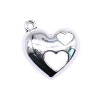 Zinc Alloy Heart Pendants antique silver color plated vintage & Unisex & hollow nickel lead & cadmium free Sold By PC