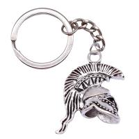 Tibetan Style Key Clasp, Helmet, plated, vintage & Unisex, more colors for choice, nickel, lead & cadmium free, 36x28x14mm, Sold By PC