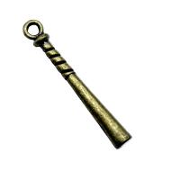Tibetan Style Pendants, Baseball Bat, plated, vintage & Unisex, more colors for choice, nickel, lead & cadmium free, 5x35mm, Sold By PC