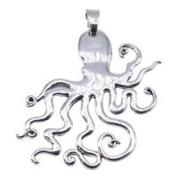 Tibetan Style Animal Pendants, Octopus, antique silver color plated, vintage & Unisex, nickel, lead & cadmium free, 88x86mm, Sold By PC