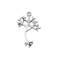 Tibetan Style Pendants, Tree, antique silver color plated, vintage & Unisex, nickel, lead & cadmium free, 22x33mm, Sold By PC