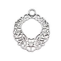 Tibetan Style Hollow Pendants, antique silver color plated, vintage & Unisex, nickel, lead & cadmium free, 30x25mm, Sold By PC