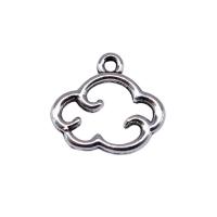 Tibetan Style Pendants, Cloud, antique silver color plated, vintage & Unisex & hollow, nickel, lead & cadmium free, 15x13mm, Sold By PC