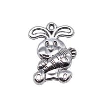 Tibetan Style Animal Pendants, Rabbit, antique silver color plated, vintage & Unisex, nickel, lead & cadmium free, 15x21mm, Sold By PC