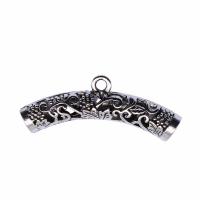 Tibetan Style Bail Beads, Column, antique silver color plated, vintage & Unisex & hollow, nickel, lead & cadmium free, 47x22mm, Sold By PC