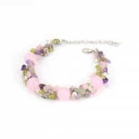 Gemstone Bracelets Unisex mixed colors Length Approx 8.66 Inch Sold By PC