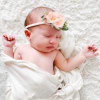 Cloth Headband Flower 3 pieces & Girl 100mm Sold By Set