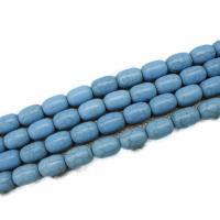 Turquoise Beads, Drum, polished, DIY & different size for choice, Sold Per 14.96 Inch Strand
