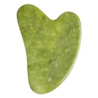 Jade New Mountain Skrabning plade, Heart, Massage, grøn, 80x55mm, Solgt af PC