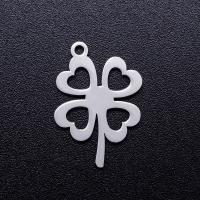 Stainless Steel Pendants, 201 Stainless Steel, Four Leaf Clover, Vacuum Ion Plating, fashion jewelry & DIY & Unisex, more colors for choice, 20x13.50mm, 5PCs/Bag, Sold By Bag