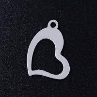 Stainless Steel Heart Pendants, 201 Stainless Steel, Vacuum Ion Plating, fashion jewelry & DIY & Unisex, more colors for choice, 16x11mm, 5PCs/Bag, Sold By Bag
