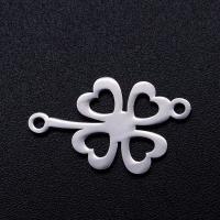Stainless Steel Connector 201 Stainless Steel Four Leaf Clover Vacuum Ion Plating fashion jewelry & DIY & Unisex Sold By Bag