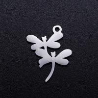 Stainless Steel Pendants, 201 Stainless Steel, Dragonfly, Vacuum Ion Plating, fashion jewelry & DIY & Unisex, more colors for choice, 18x14mm, 5PCs/Bag, Sold By Bag